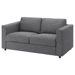 VIMLE 2-seat sofa-bed, Lejde grey/black, Width 190 x Depth 98 cm