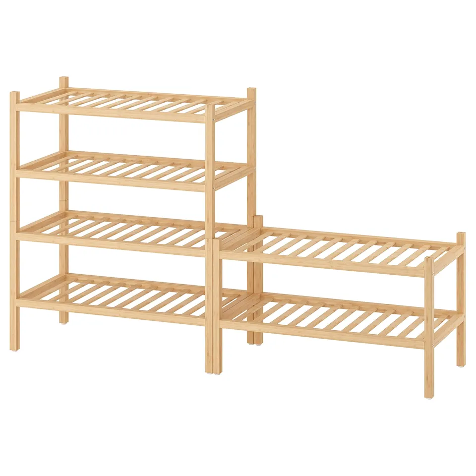 VASSKÄR bamboo shelf - 4 tier minimalist storage