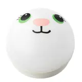 KORNSNÖ LED night light, white/rabbit battery-operated, Width 8 x Height 6 cm