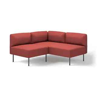 LILLEHEM modular corner sofa, 2-seat, Gunnared/brown-red metal, Depth 76 x Height 73 cm