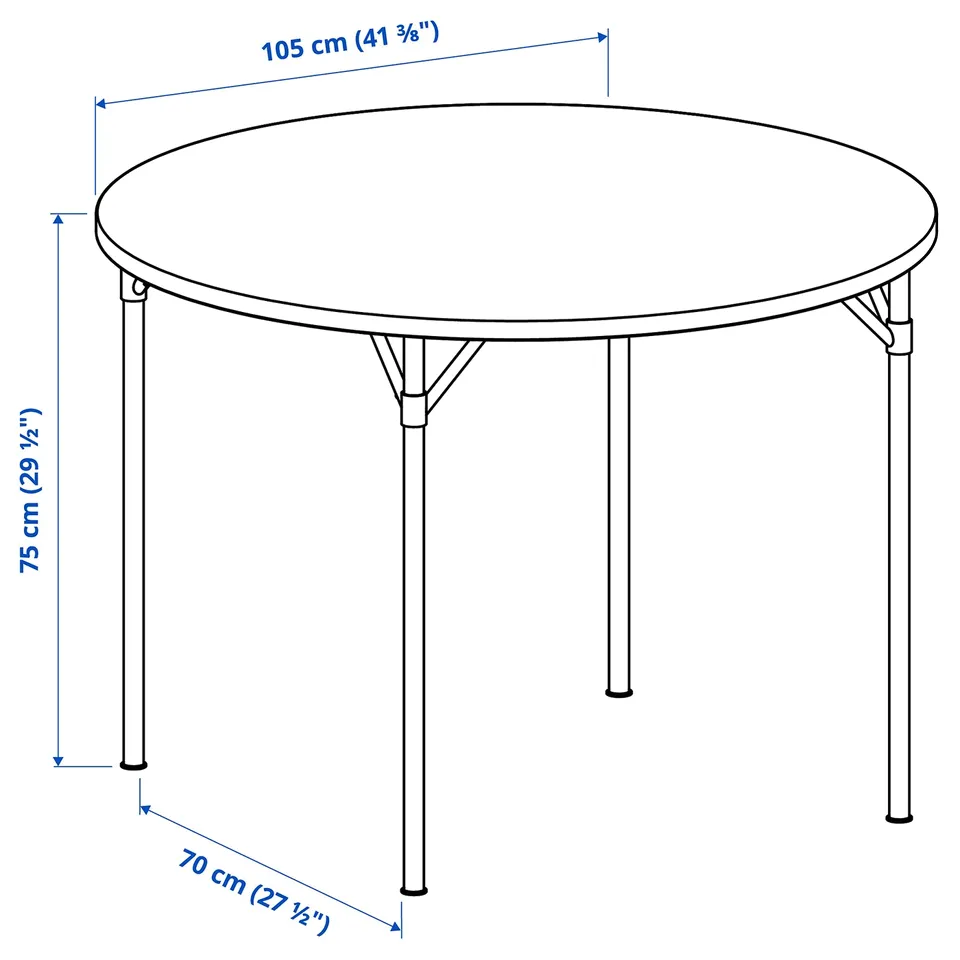 GRÖTÅN Table, pine/brown stained, 105 cm