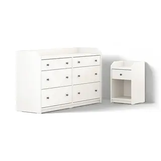 HAUGA bedroom furniture, set of 2, white