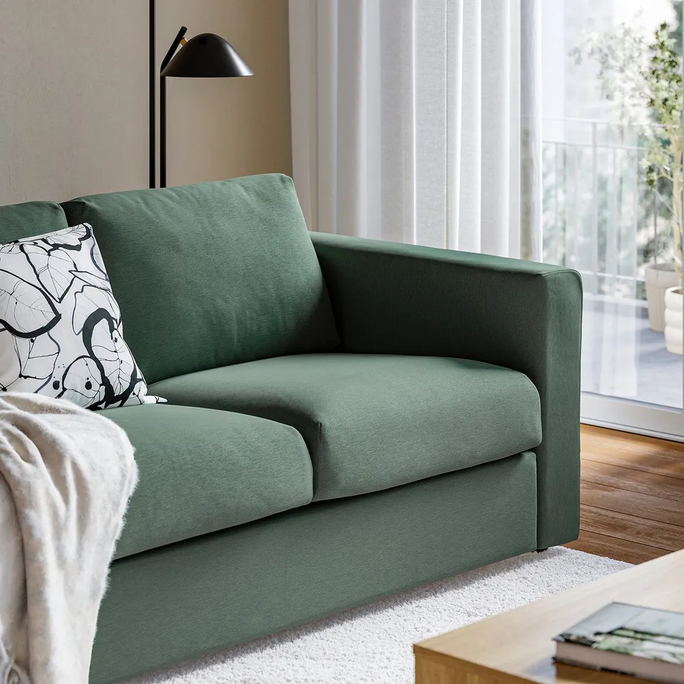 VIMLE 2-seat sofa, Knäbäck grey-green
