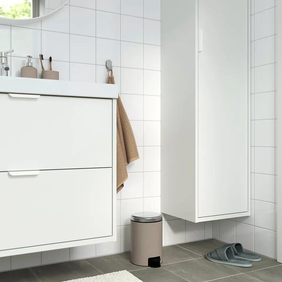 EKOLN Waste bin, beige, 3 l