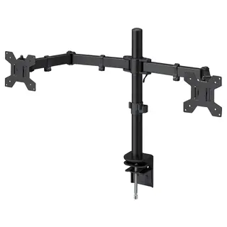 STUBBERGET bracket for 2 monitors, black
