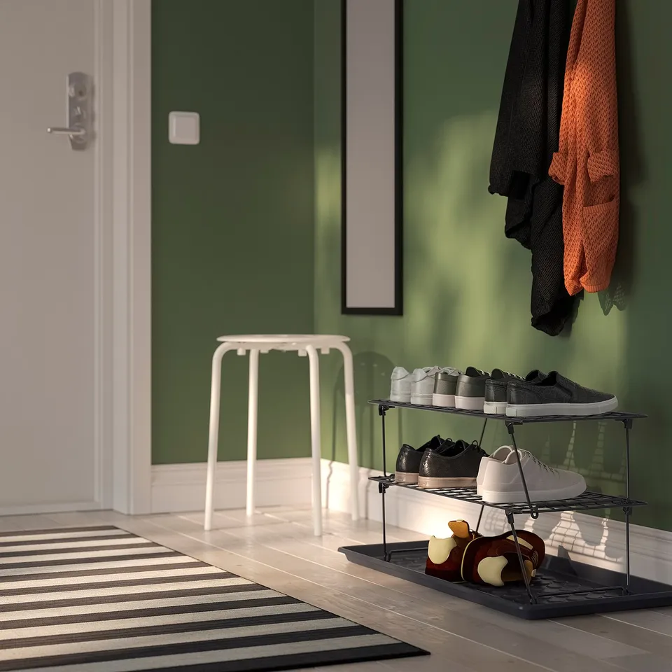 GREJIG / BAGGMUCK Hallway furniture, set of 3, grey