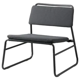 LINNEBÄCK easy chair, Vissle dark grey, Width 55 x Depth 69.5 x Height 72.4 cm