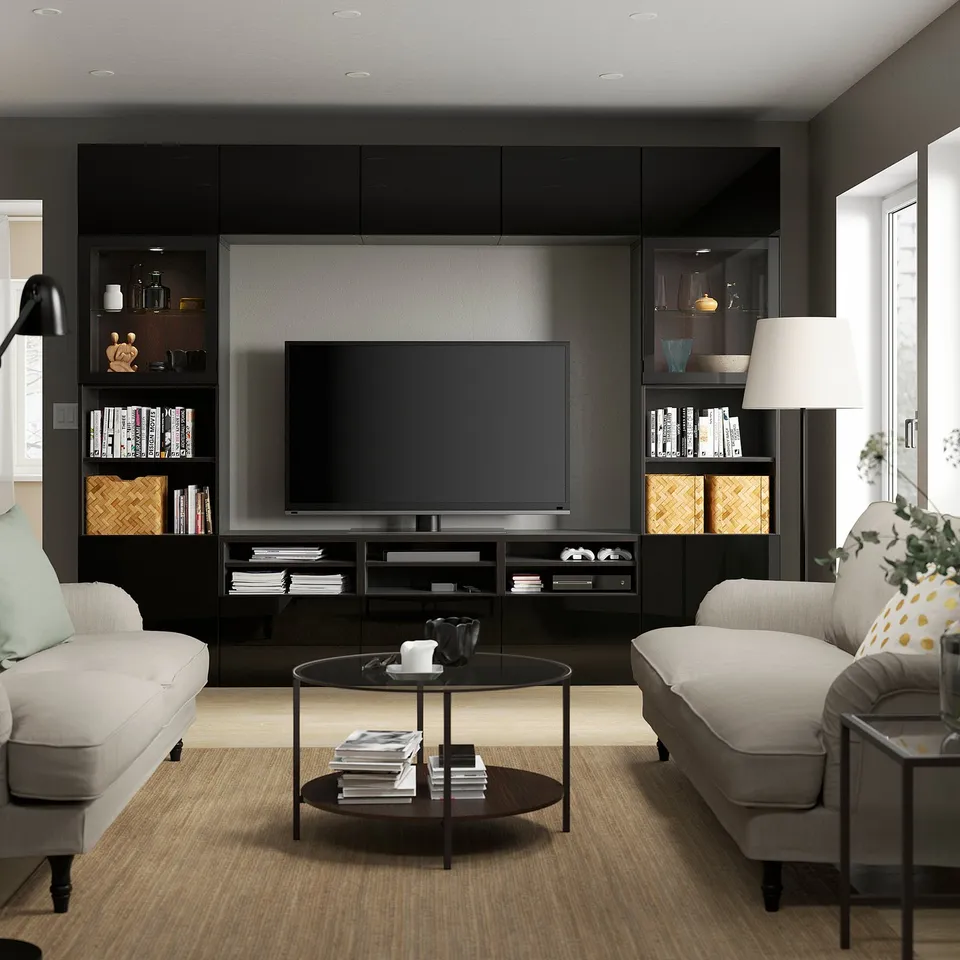 part: BESTÅ TV storage combination/glass doors