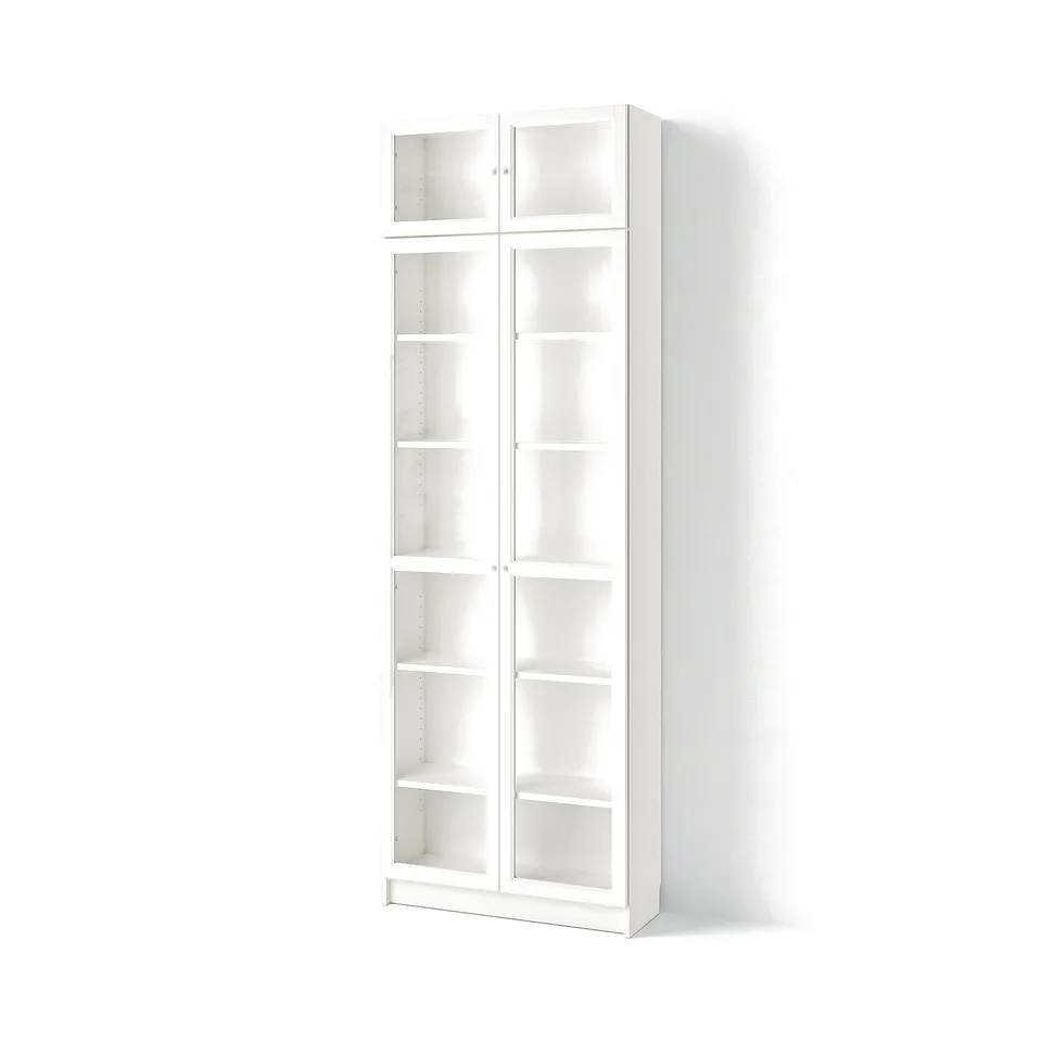 BILLY / OXBERG Bookcase, white, 80x30x237 cm