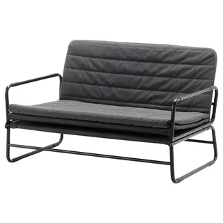HAMMARN sofa-bed, Knisa dark grey/black, Width 128 x Depth 85 x Height 78 cm