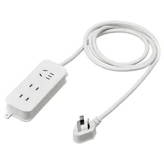 KOPPLA 3-way socket, white, Length 14 x Width 5 x Height 3 cm