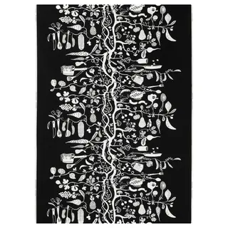 PIPDÅN pre-cut fabric, black/white, Length 300 x Width 150 cm