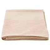 VIPPSTARR tablecloth, stripe pattern red/natural, 150x150 cm