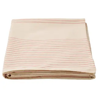 VIPPSTARR tablecloth, stripe pattern red/natural, 150x150 cm