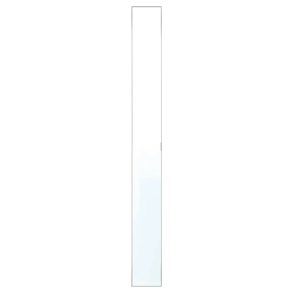 ÅHEIM mirror door: full-length, rectangular, frameless reflective glass panel for saving space and applying makeup.
