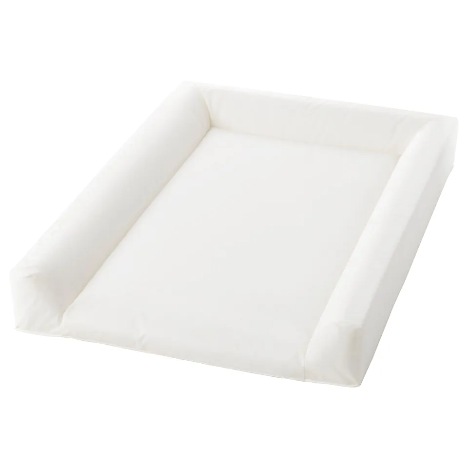 VÄDRA Babycare mat with cover, white/terry, 48x74 cm