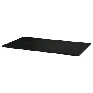 MITTZON table top, black stained/ash veneer, 120x68 cm