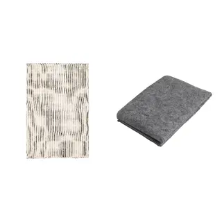 STOPP/TIPHEDE set: rug, flatwoven + rug underlay with anti-slip