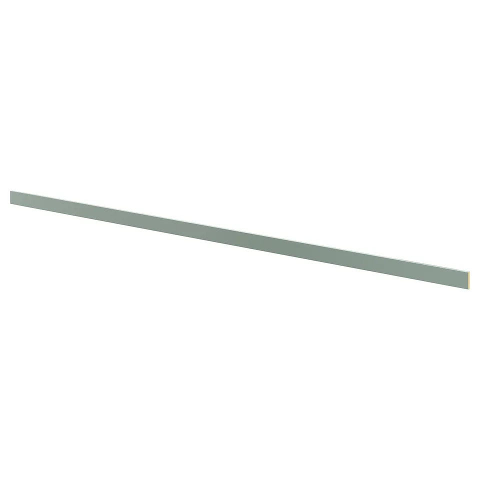Grey-green kitchen cabinet panel, fiberboard & foil, rectangular.