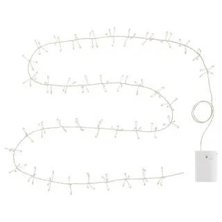 STRÅLA LED lighting chain, battery-operated micro