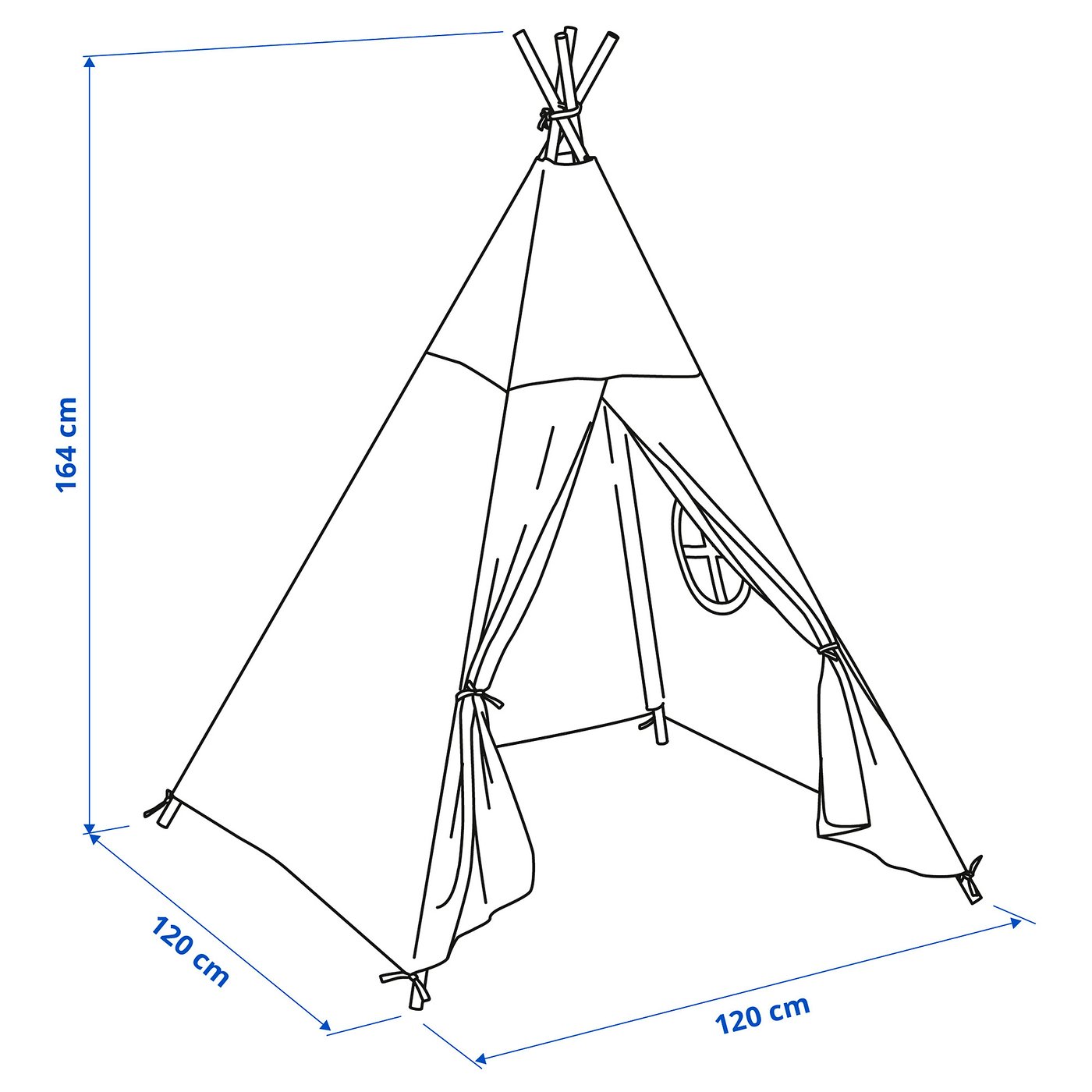 HÖVLIG Children's tent, red-brown