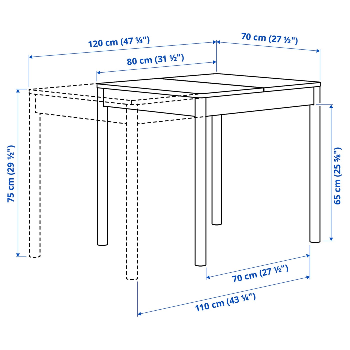 TONSTAD / KRYLBO Table and 2 chairs, brown stained oak veneer/Tonerud dark beige, 80/120x70 cm