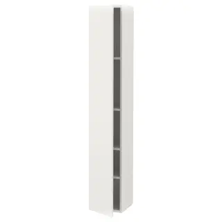 ENHET hi cb w 4 shlvs/door, white, Width 30 x Depth 32 x Height 180 cm