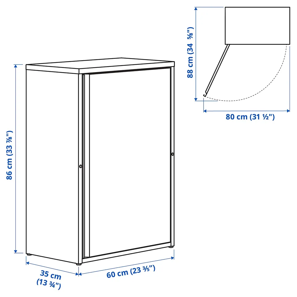 Illustration with measurements for the product: SUNDSÖ.