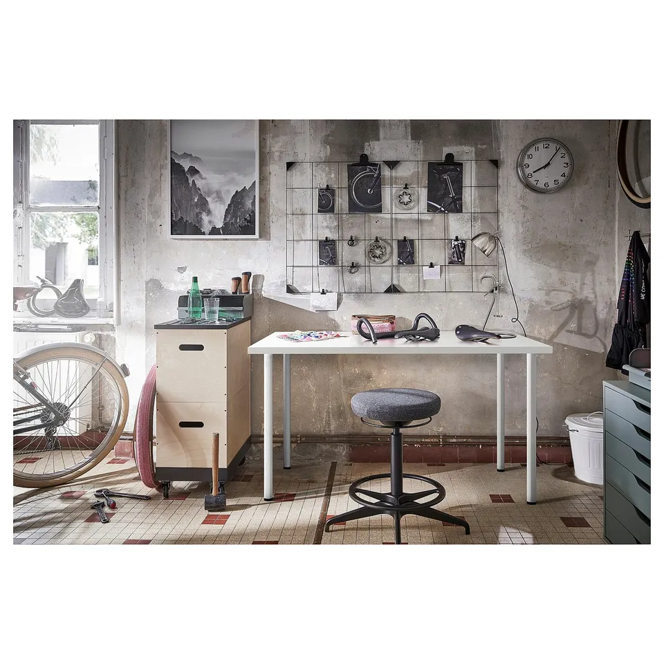 LAGKAPTEN / ADILS Desk, white, 140x60 cm