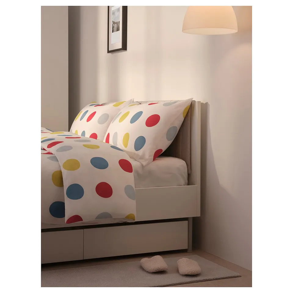 part: BRUKSVARA bed frame with 3 storage boxes