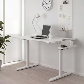 BOLLSIDAN/FÖRSÄSONG set: desk sit/stand + cable management tray