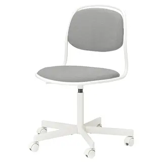 ÖRFJÄLL swivel chair, white/Vissle light grey, Width 68 x Depth 68 cm