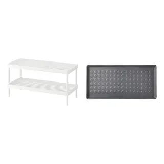 BAGGMUCK/MACKAPÄR set: shoe rack + shoe mat