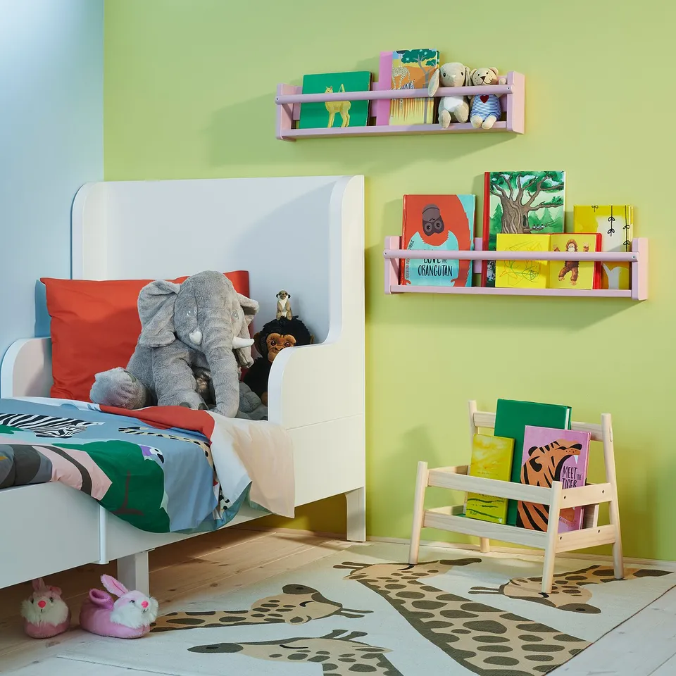 FLISAT Wall storage, pale pink, 70x9x16 cm