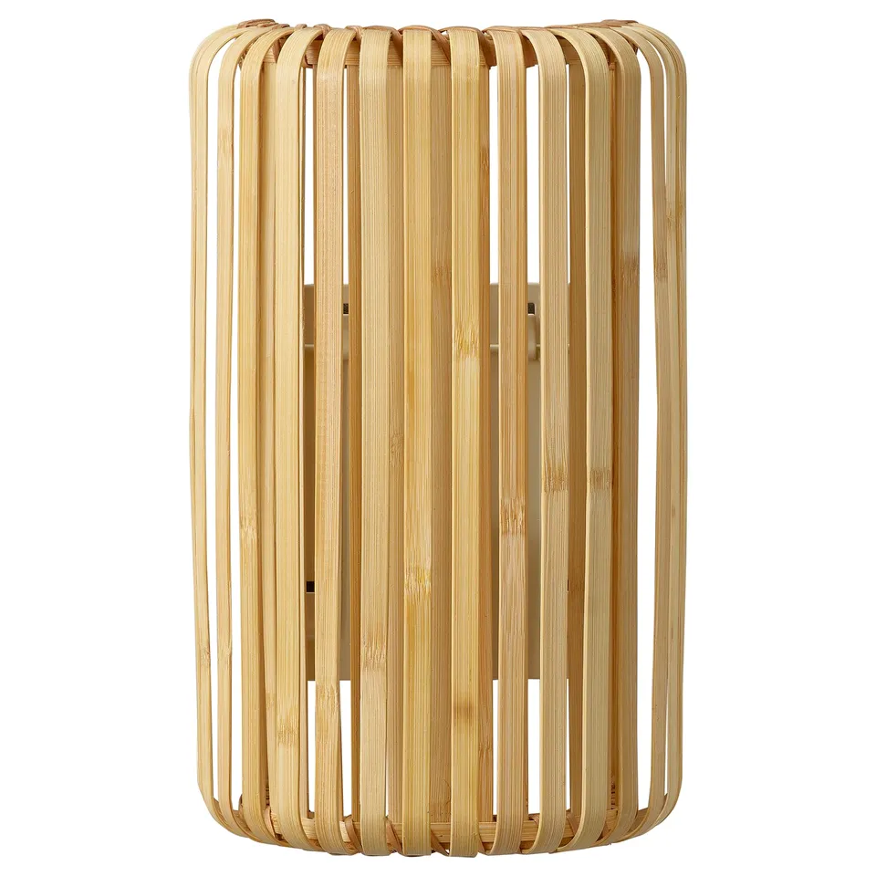 VARPTROSS Wall lamp, wired-in installation, bamboo, 30 cm