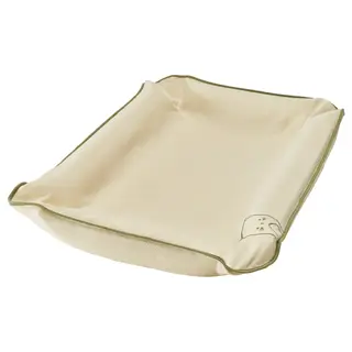 SKÖTSAM babycare mat with cover, beige/terry, Length 80 x Width 53 cm