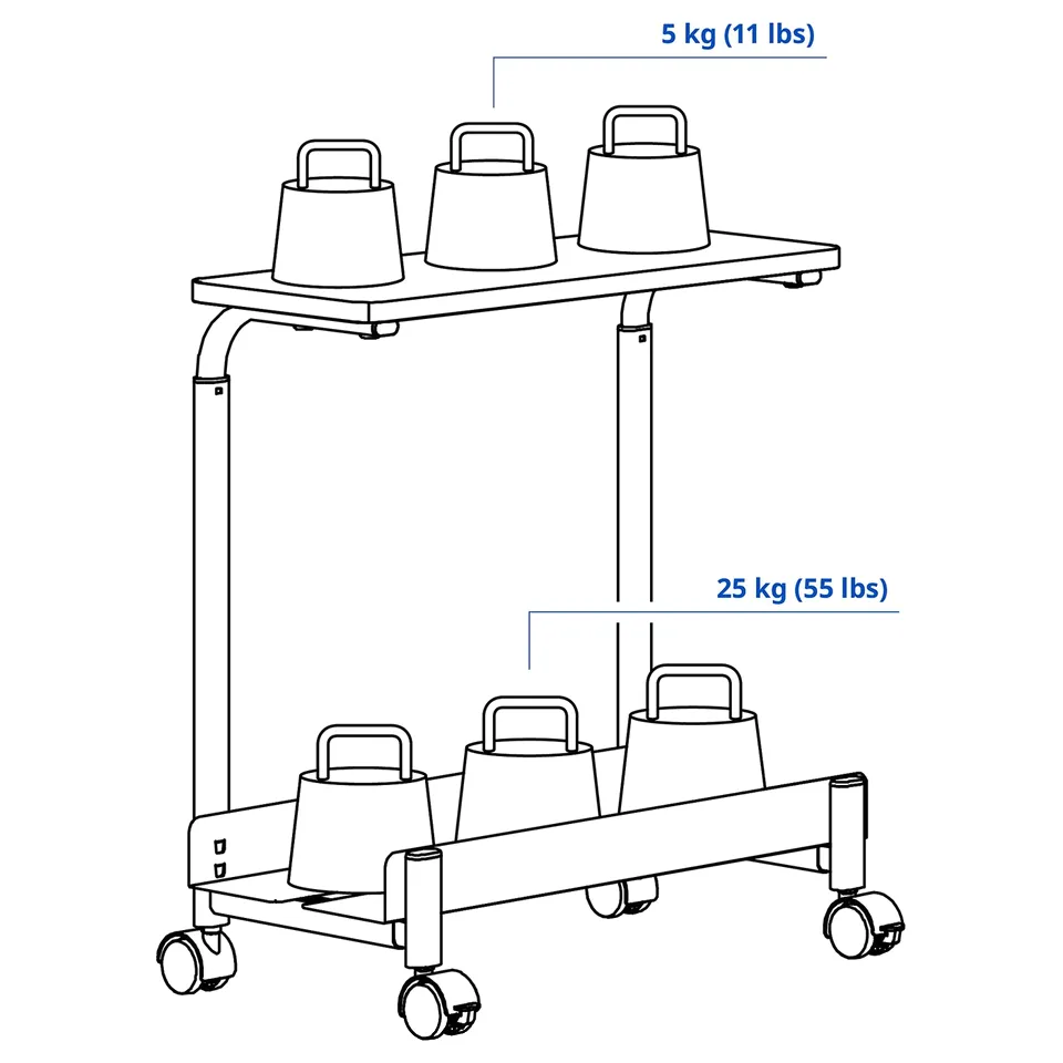 Illustration with measurements for the product: LÅNESPELARE.