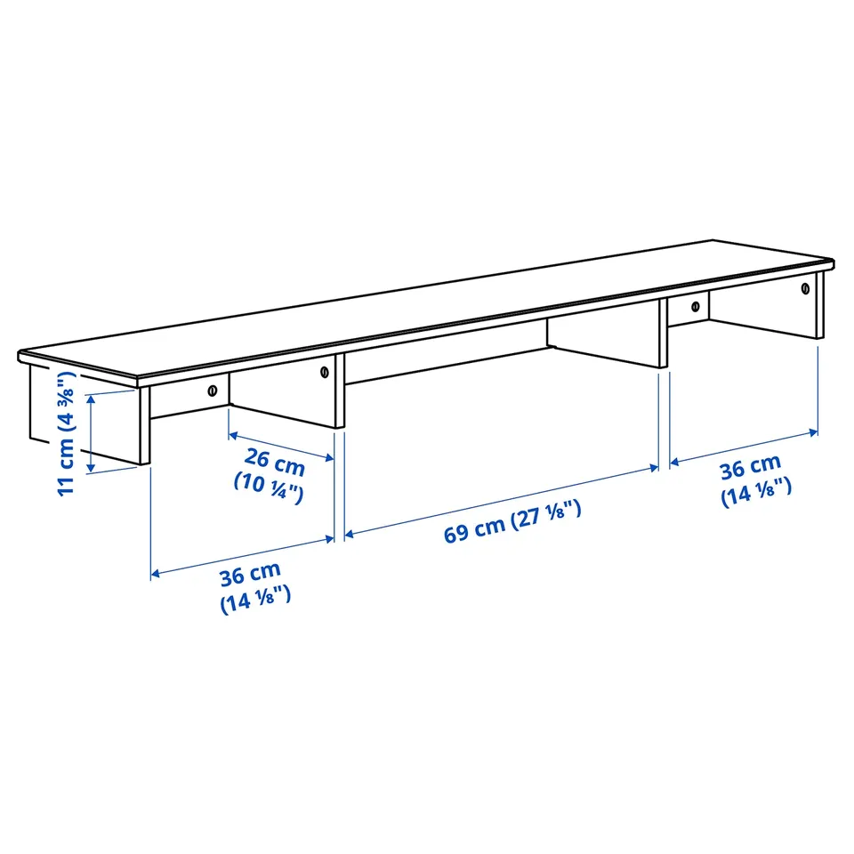 IDANÄS Add-on unit desk, white, 152x30 cm