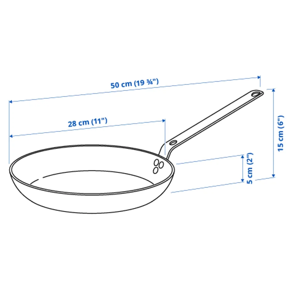 Illustration with measurements for the product: VARDAGEN.