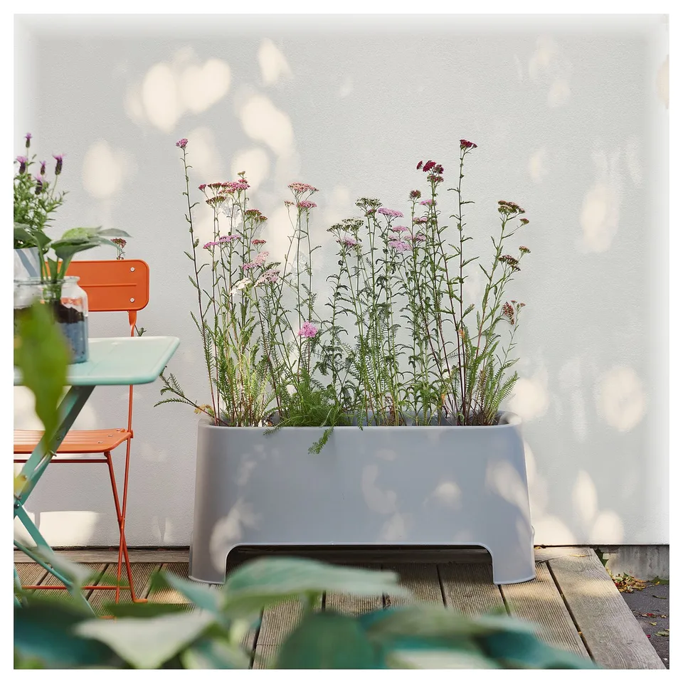 ASPAREN Planter, grey outdoor, 89x38 cm