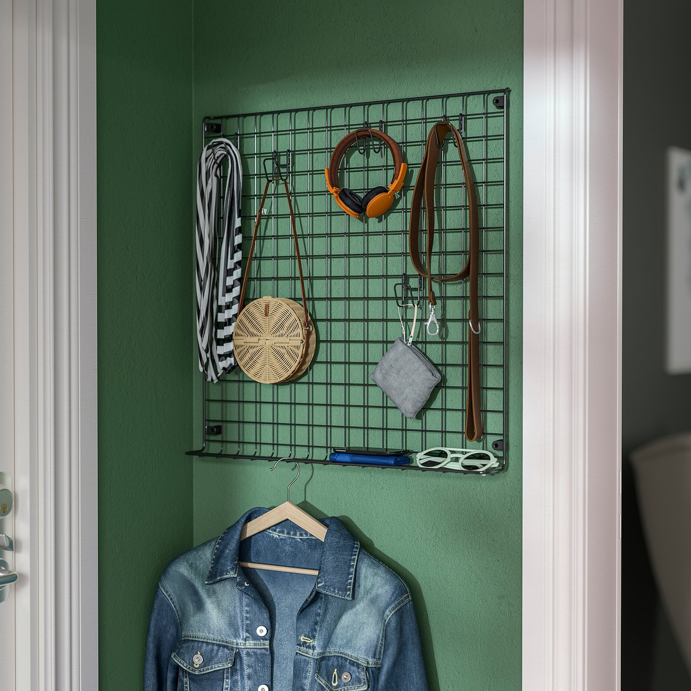 part: GREJIG wall grid with rail