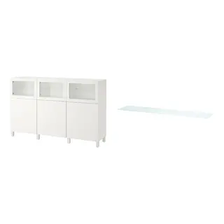 BESTÅ set: storage combination with doors + top panel
