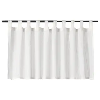 MATILDA café curtain, 1 piece, white/with tab top, Width 145 x Length 50 cm