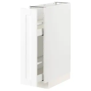 METOD / MAXIMERA base cabinet/pull-out int fittings, white Enköping/white wood effect, 20x60x80 cm