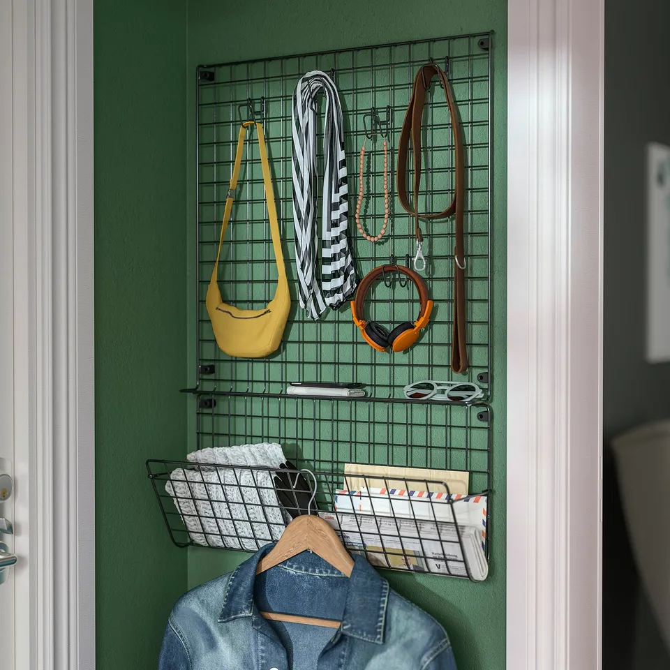 part: GREJIG wall grid with rail