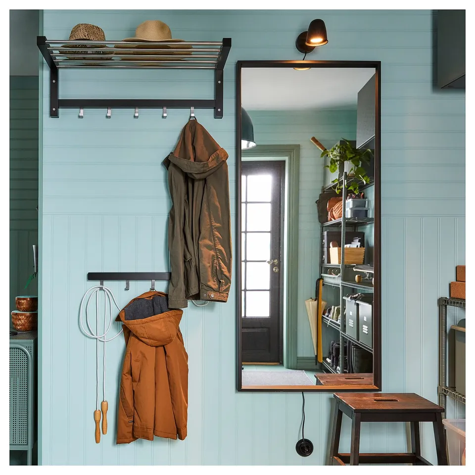 NISSEDAL Mirror, black, 65x150 cm
