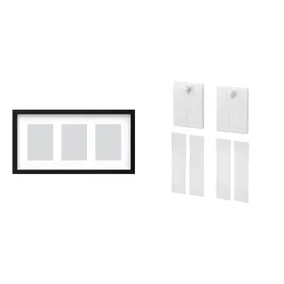 frame + adhesive hook ×2 set: frame for 3 pictures + adhesive hook for frame