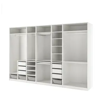 PAX wardrobe combination, white, 375x58x236 cm
