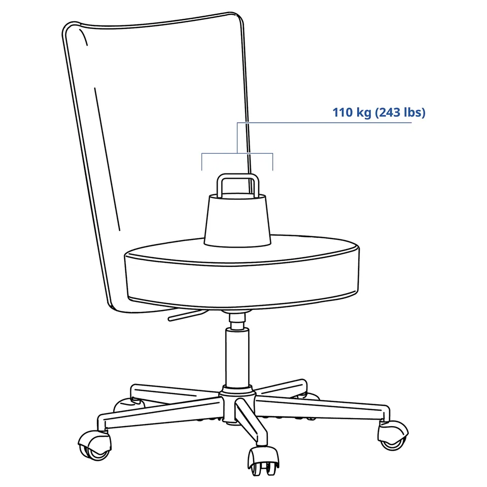 BRYTNING Swivel chair, Naggen beige