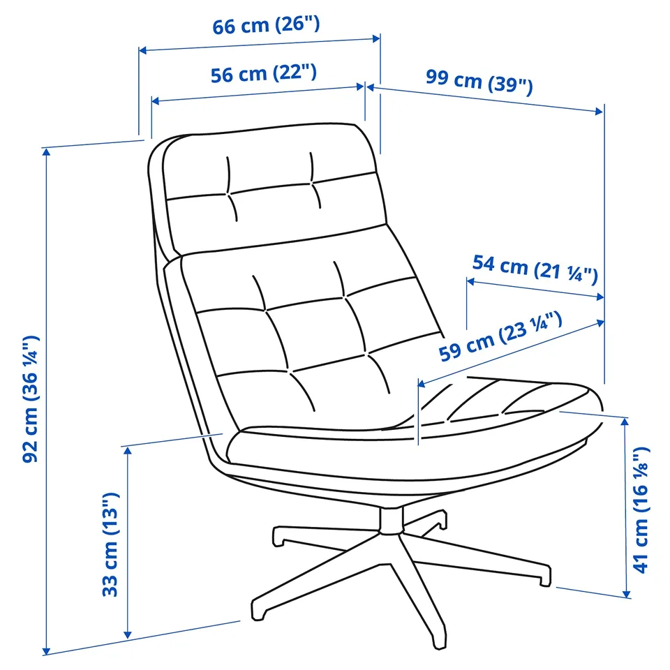 part: HAVBERG swivel easy chair
